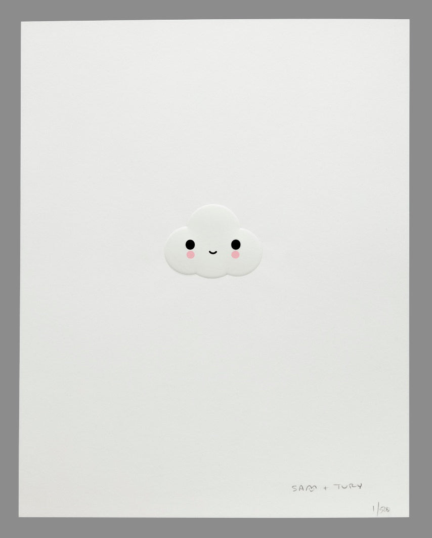 Little Cloud Embossed Print