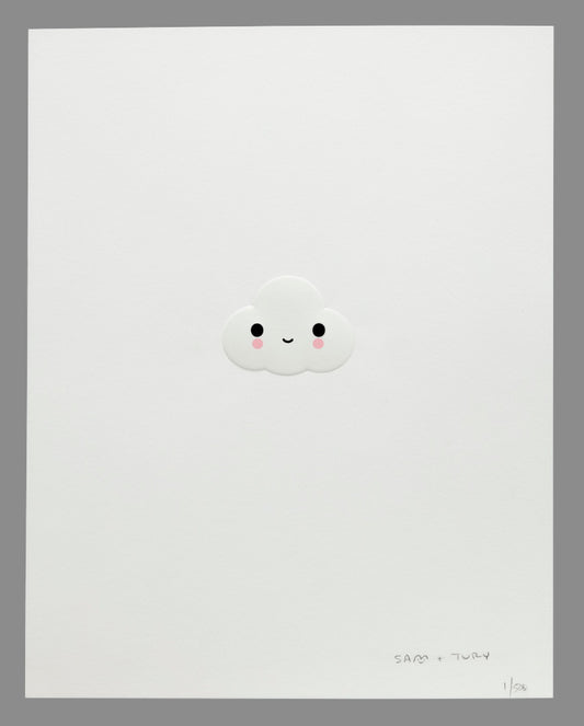 Little Cloud Embossed Print
